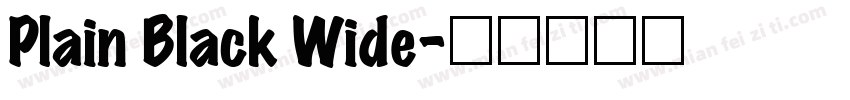 Plain Black Wide字体转换